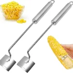 Corn Peeler,Stainless Steel Long Handle Corn Peeler,Easy Clean Corn on the Cob Remover for Home Kitchen and Outdoor Dining (2PCS)